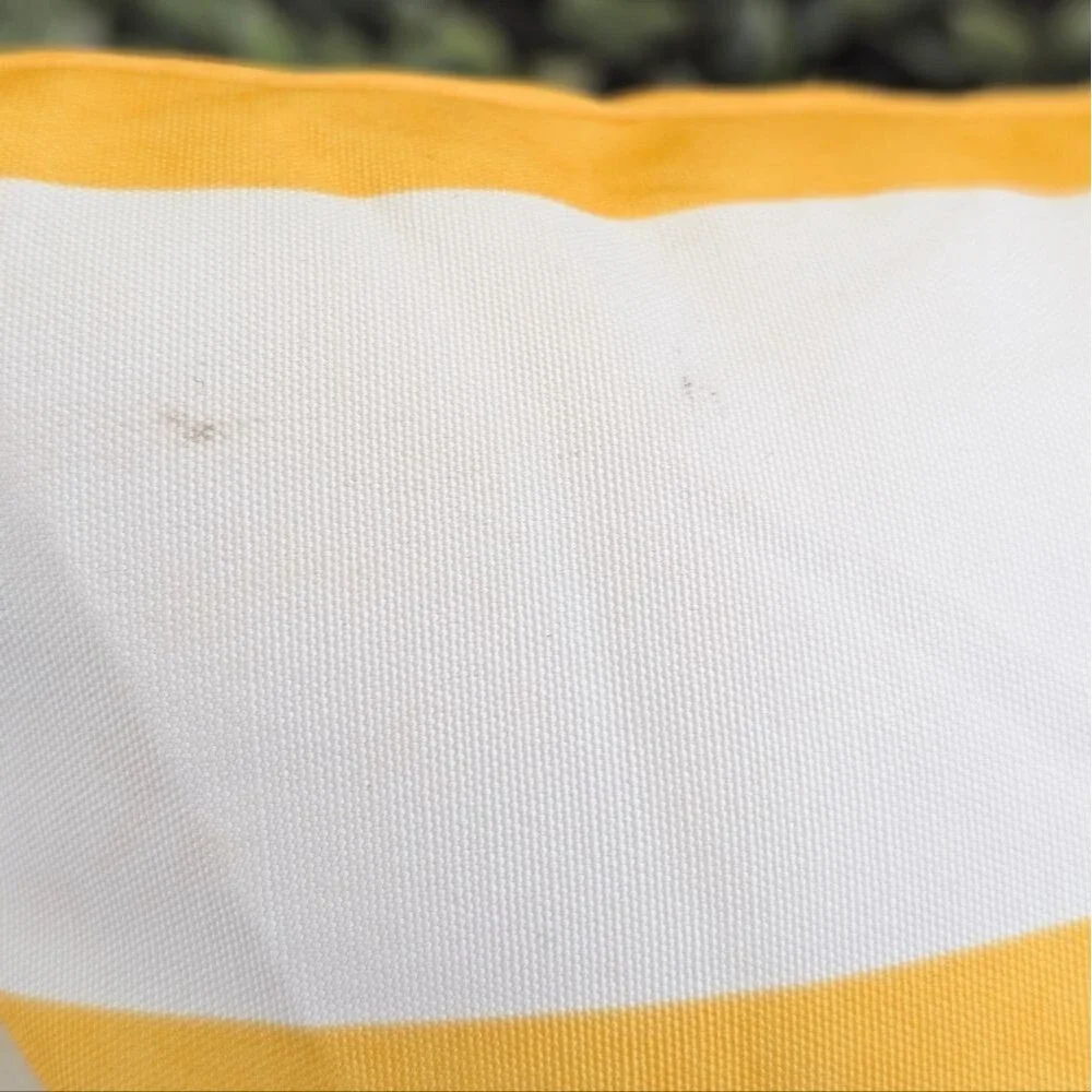 Tommy Bahama Awning Stripe Yellow Decorative Pillow - Set of 2